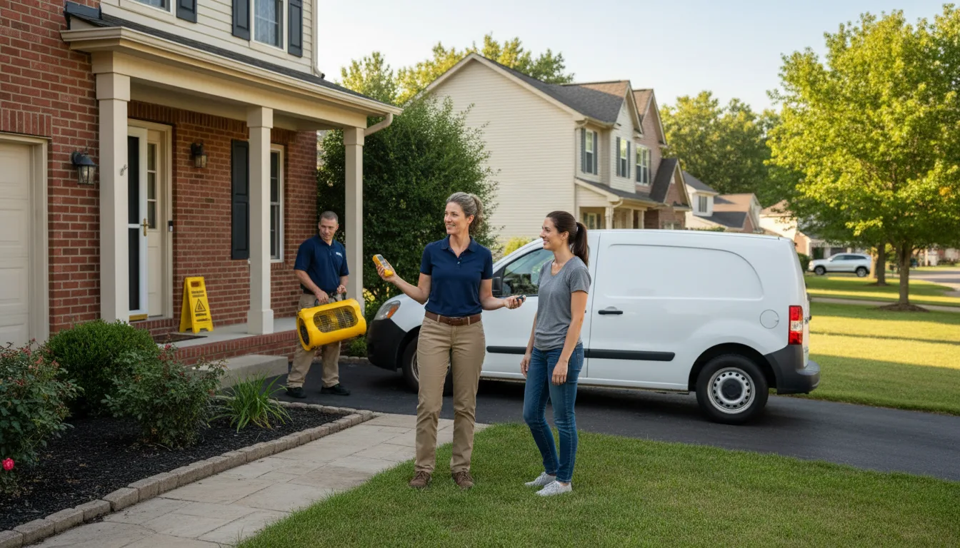Residential water damage restoration in Mokena, IL